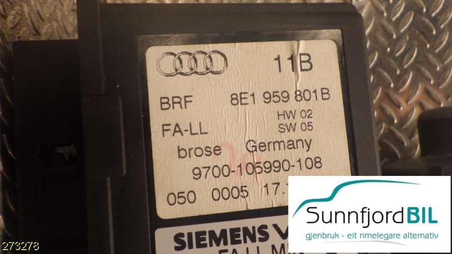 Ruteheis venstre til Audi A4 2004-2008 (Type III) (B7) (B7) (AUDI|8E1959801H|)