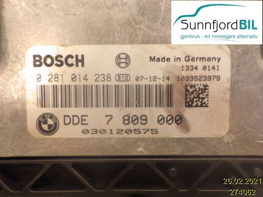Styreenhet motor til BMW 5-Serie 2003-2010 (E60/E61) (E60/E61) (BMW|DDE7809000|0281014238|)