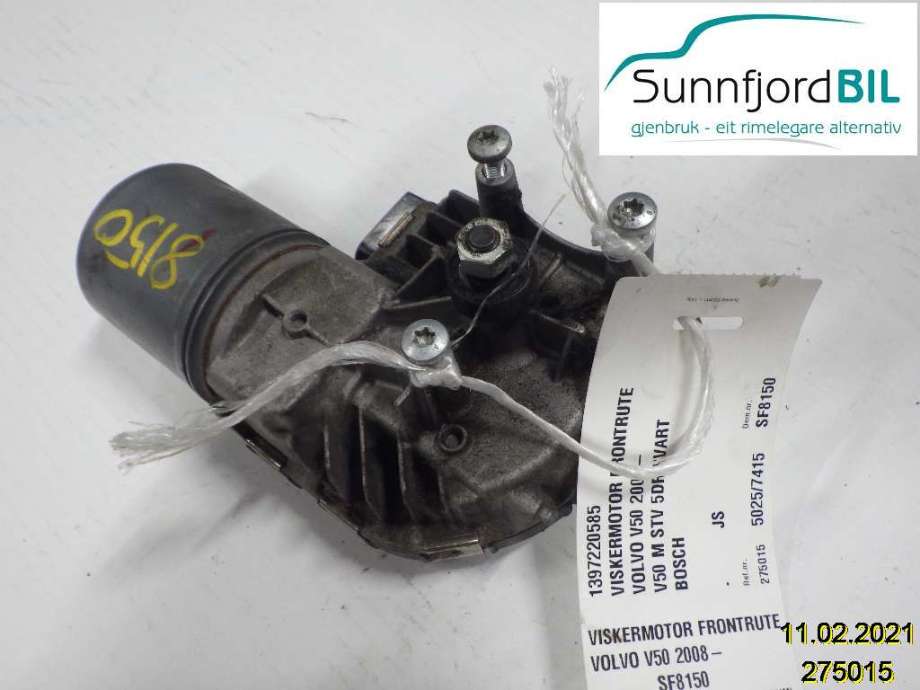 Viskermotor frontrute til Volvo V50, 2007-2012 (Fase 2)  (VOLVO|1397220585)