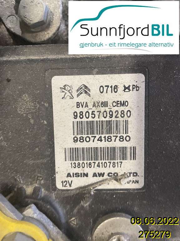 Girkasse automat til Peugeot 2008 2013-2019 (Type I)  (PEUGEOT|98 074 187 80|)