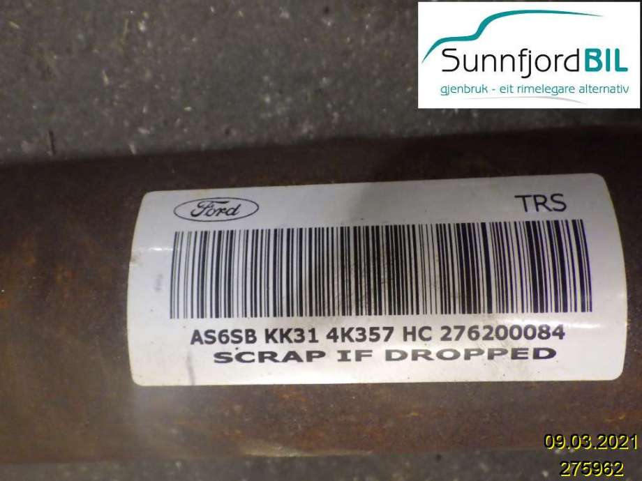 Mellomaksel til Ford Transit, 2014-->>  (Ford Transit L2H3|BKK314K357HC)