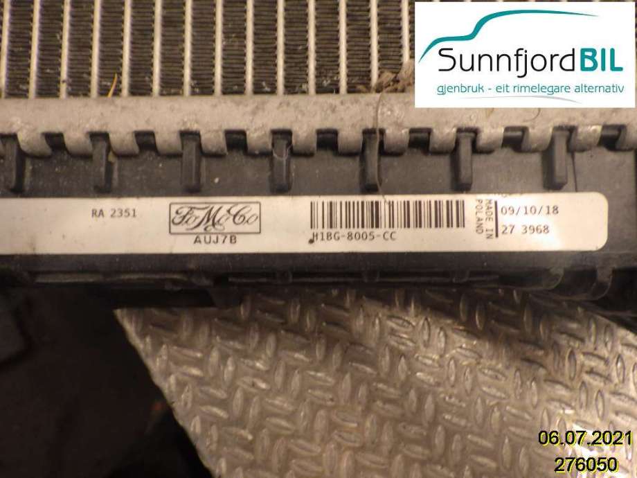 Radiator (manuell gir) til Ford Ecosport, 2016-->>  (FORD|H1BG8005DA)