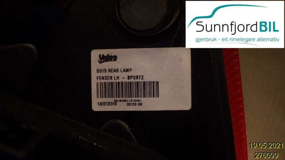 Baklykt venstre til Ford Ecosport 2016-->>  (FORD|GN1513405DE||90104001)