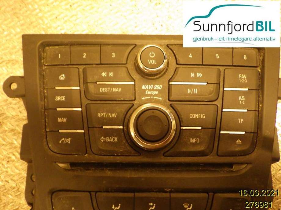 Bilstereo diverse til Opel Mokka, 2012-2016 (Type I, Fase 1)  (OPEL|42356784)