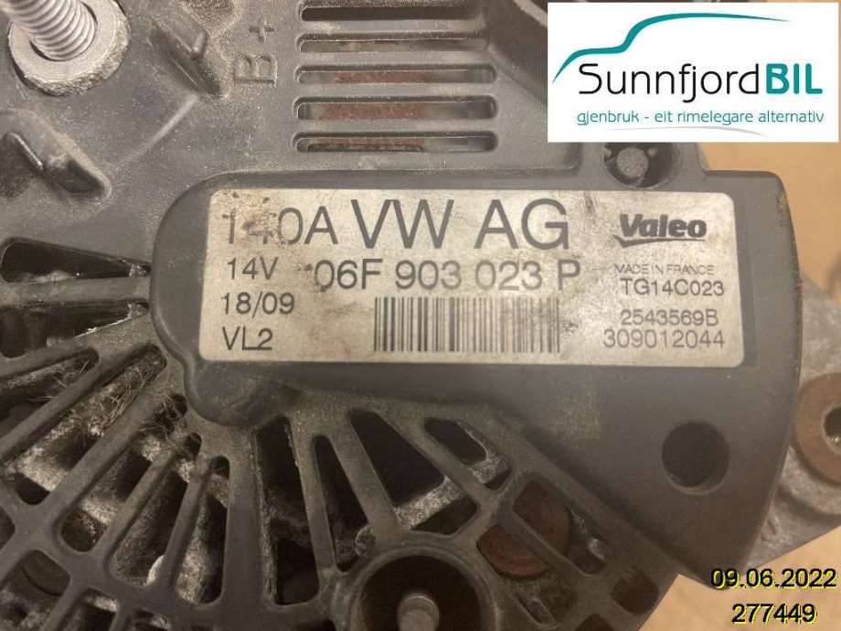 Dynamo til Škoda Superb, 2008-2015 (Type II)  (SKODA|06F903023P)