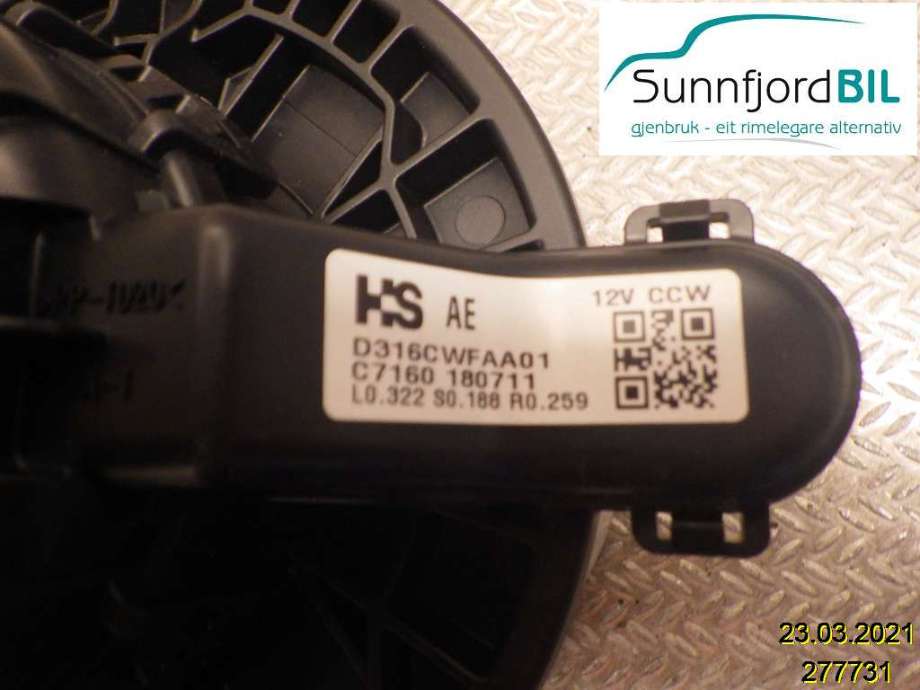 Varmeapparat motor til Kia Niro, 2016-2021  (KIA|D316CWFAA01)