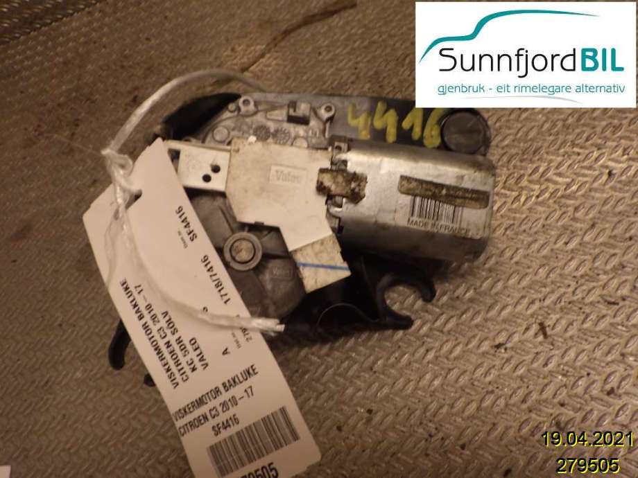Viskermotor bakrute til Citroën C3, 2010-2016 (Type II) (CITROEN C3|)