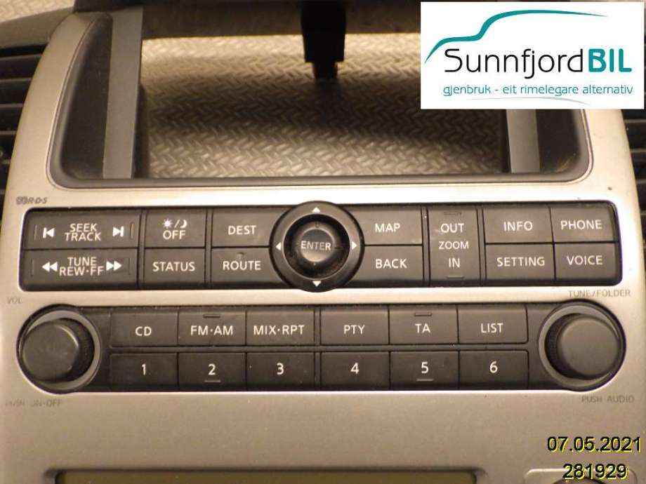 Bilstereo til Nissan Pathfinder 2005-2010 (Fase 1) (R51) (R51) (NISSAN|28395EP005|)