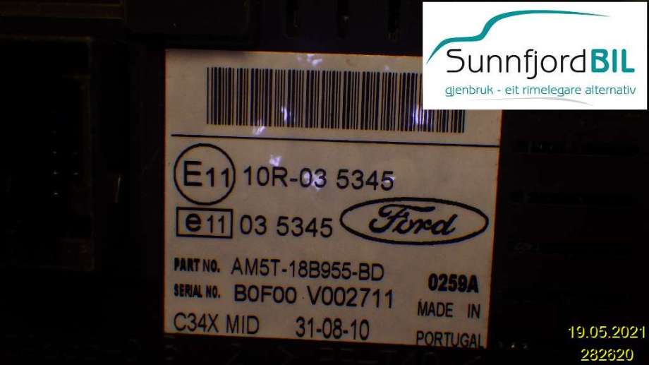 Bilstereo navigasjon til Ford C-Max, 2010-2015 (Type II, Fase 1)  (FORD|AM5T-18B955-BD)