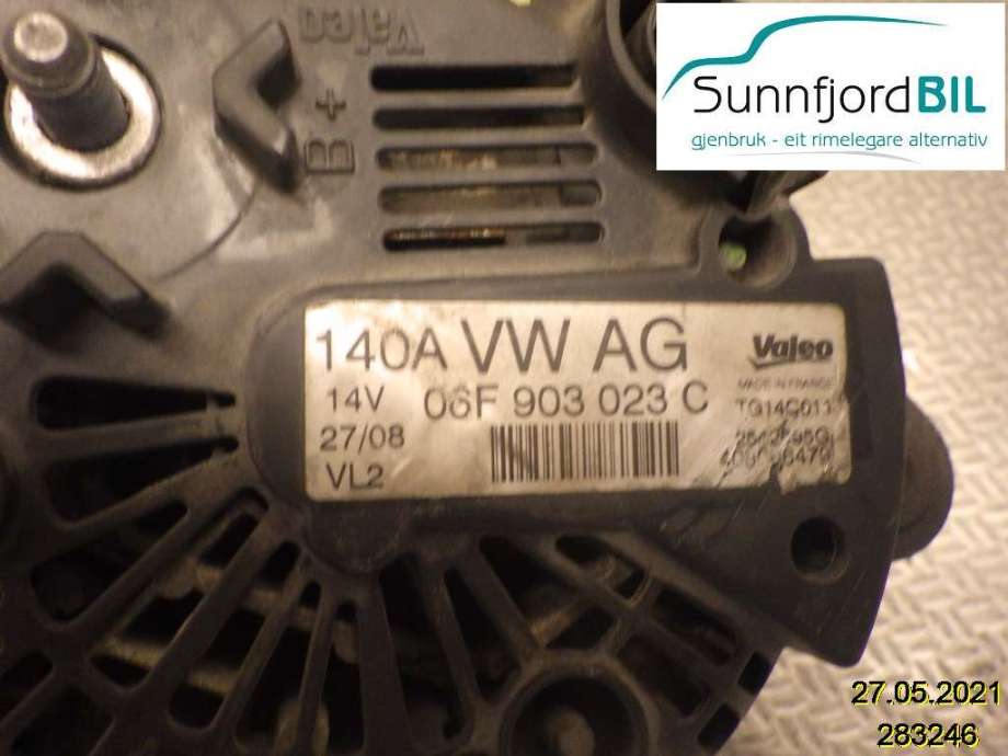 Dynamo til VW Tiguan 2007-2011 (Type I, Fase 1)  (VOLKSWAGEN|06F 903 23 C||06F90323C)