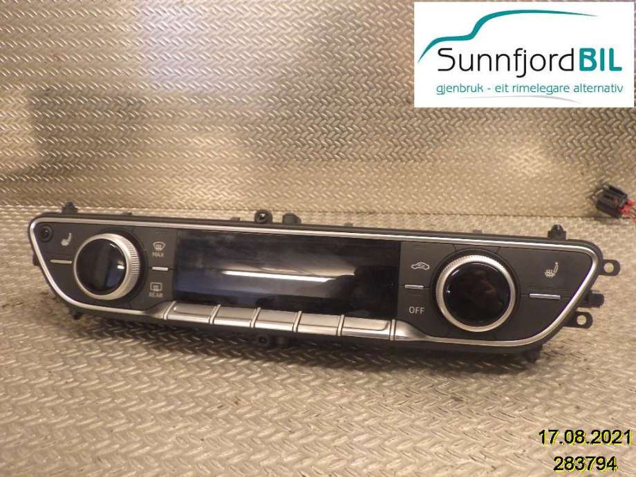 Varmeapparat betjening til Audi A4, Allroad 2016-->> (Type II) (B9) (B9) (AUDI|8W0820043T|)