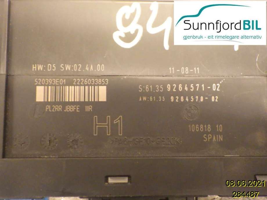 Styreenhet comfort (BCM) til BMW 3-Serie 2005-2011 (E90/E91/E92/E93) (E90/E91/E92/E93) (BMW||61 35 9264571 02)