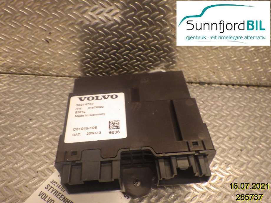 Styreenhet elektrisk bakluke til Volvo V70, 2007-2013 (Type III, Fase 1)  (VOLVO|32214767)