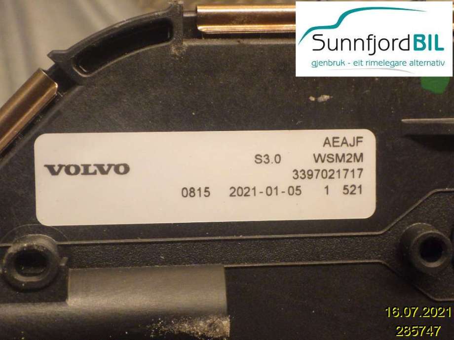 Viskermotor frontrute til Volvo V90 / V90 CC / S90 2016-->>  (3397021717|)