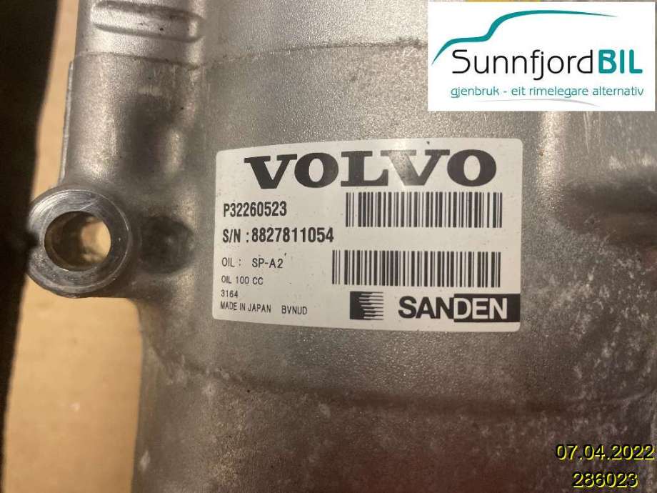 Aircondition kompressor til Volvo V90 / V90 CC / S90, 2016-->>  (P32260523)
