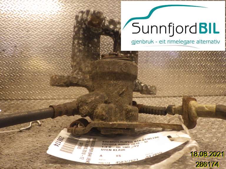 Bremsecaliper venstre bak til Toyota Auris 2010-2012 (Type I, Fase 2)  (TOYOTA|)