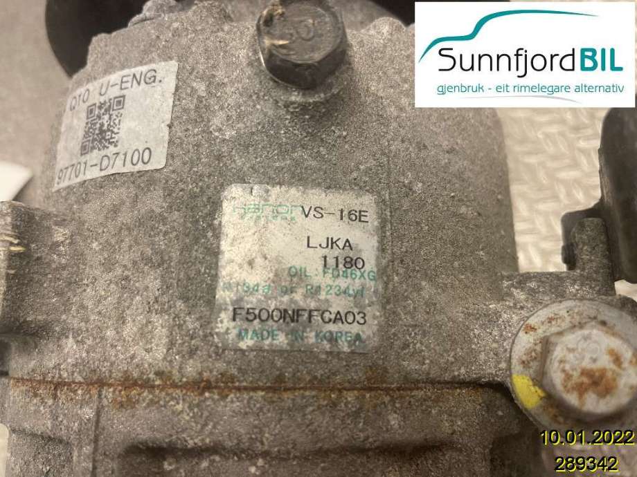Aircondition kompressor til Hyundai Tucson, 2015-2020  (HYUNDAI|97701D 7100)
