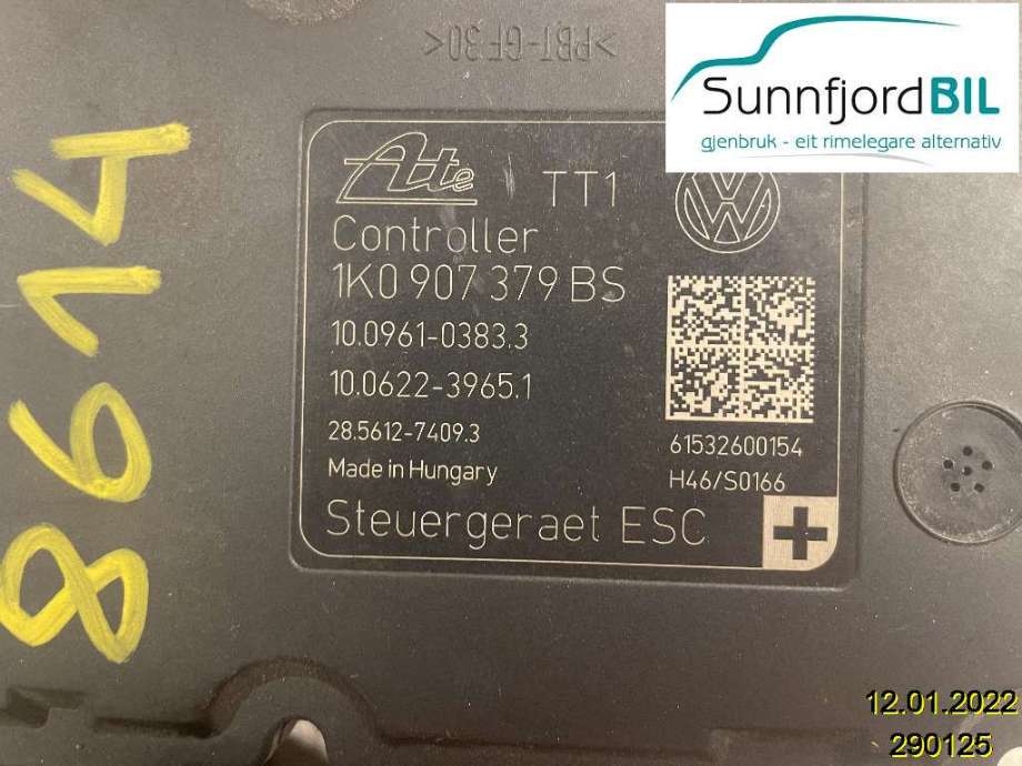 ABS sentral til VW Caddy, 2010-2015 (Type III, Fase 2)  (VOLKSWAGEN|1K0614517EG)