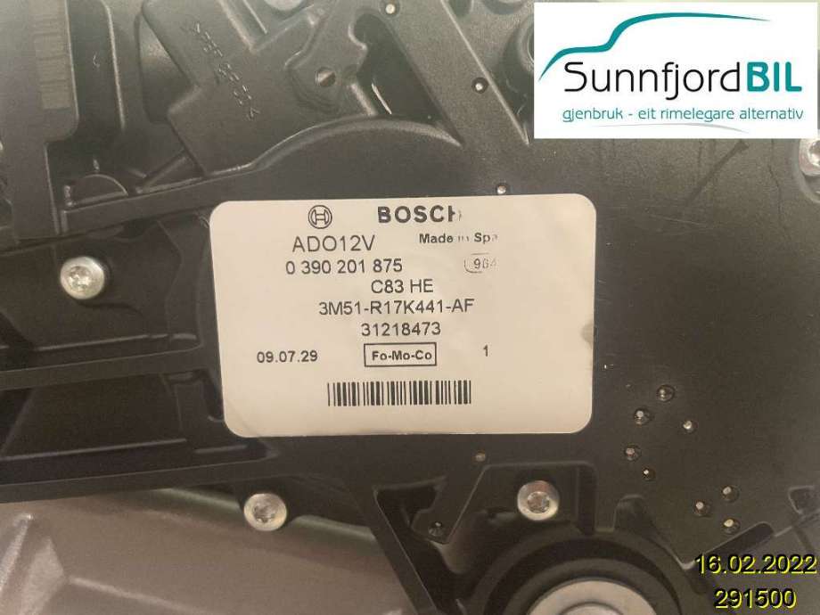 Viskermotor bakrute til Volvo V50 2007-2012 (Fase 2) (VOLVO|31218473|)