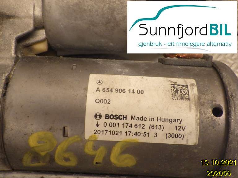 Starter diesel til Mercedes E-Klasse 2016-2023 (W213) (W213) (MERCEDES|A6549061400|)