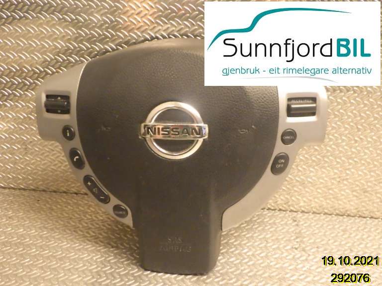 Airbag rattpute til Nissan Qashqai, 2007-2010 (Type I, Fase 1)  (NISSAN|98510JD16C)