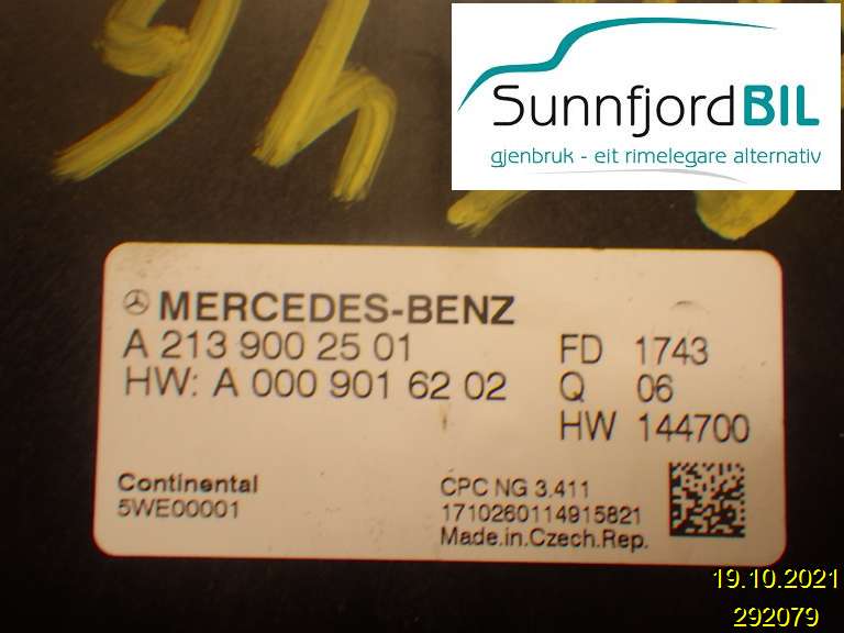 Styreenhet girkasse til Mercedes E-Klasse 2016-2023 (W213) (W213) (MERCEDES|A2139002501|)
