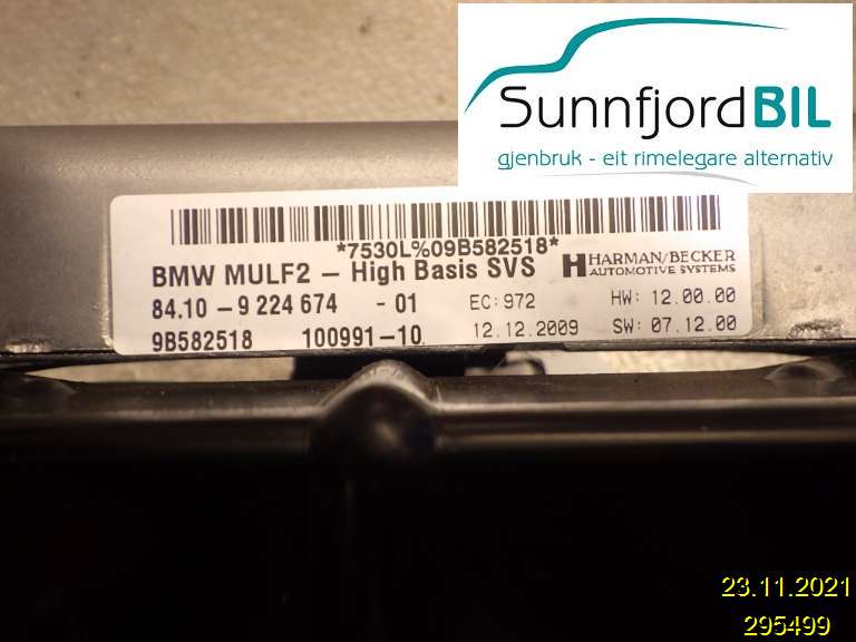 Styreenhet diverse til BMW X1 2009-2015 (E84) (E84) (BMW|84109224674|)