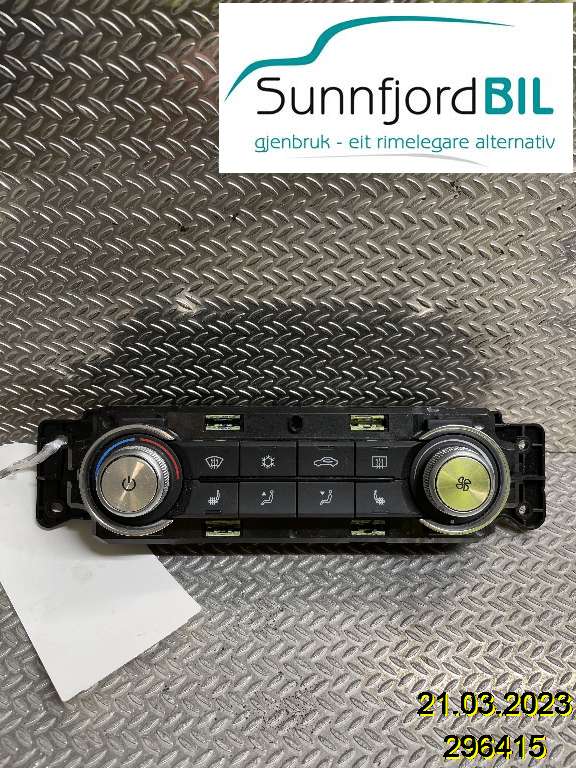 Varmeapparat betjening til MG ZS EV, 2019-2021 (Type I, Fase 1)  