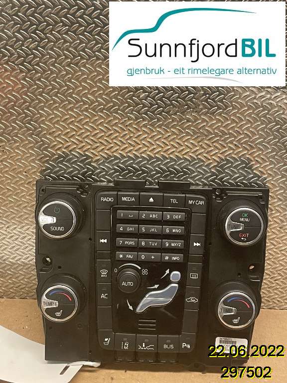 Varmeapparat betjening til Volvo V70 2007-2013 (Type III, Fase 1) (VOLVO||30795271)