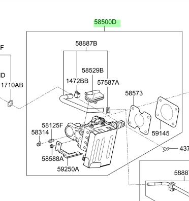 ABS sentral til Hyundai Ioniq Electric, 2019-->> (Fase 2)  (HYUNDAI|58500-G7600)