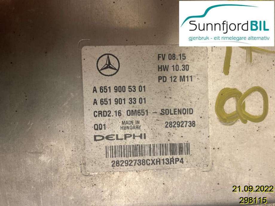 Styreenhet motor til Mercedes GLK, 2008-2015 (X204) (X204) (MERCEDES|A6519005301)
