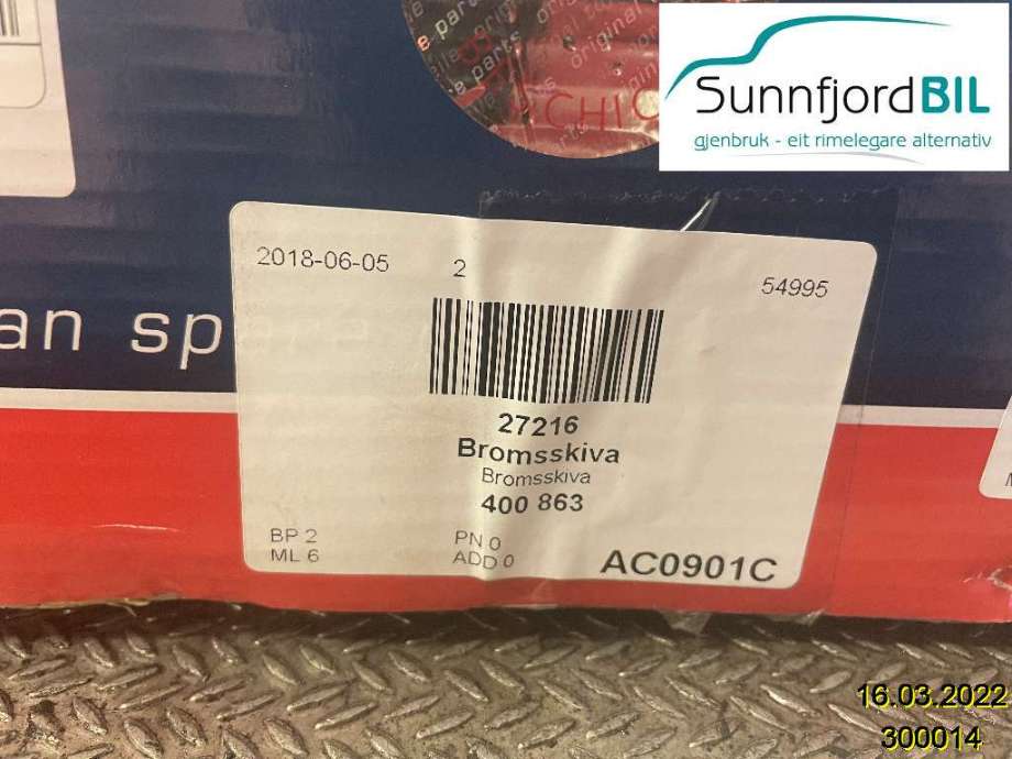 Bremseskive bak til Mercedes C-Klasse 2004-2007 (Fase 2) (W203) (W203) (MERCEDES|A 203 423 01 12|A 203 423 01 12 90|400863)