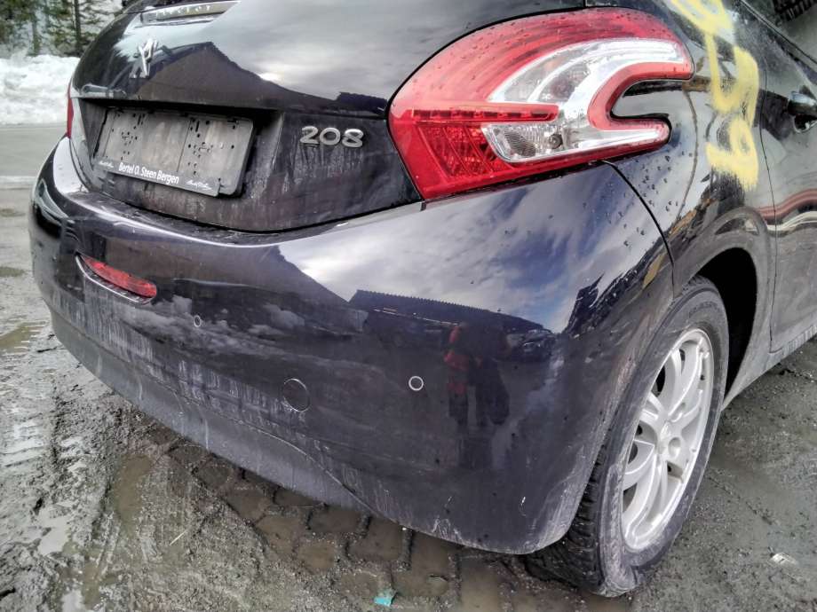Støtfanger bak til Peugeot 208 2012-2019 (Type I)  (PEUGEOT|)