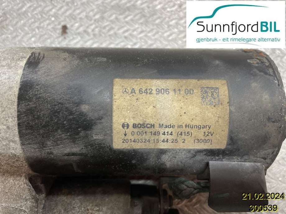 Starter diesel til Mercedes E-Klasse 2013-2016 (Fase 2) (W212) (W212) (MERCEDES|A6429061100|)