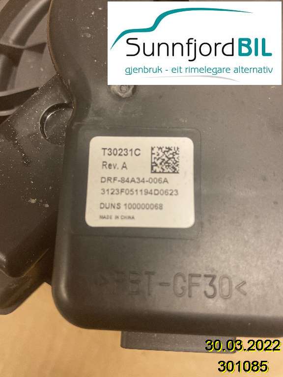 Varmeapparat motor til Tesla Model 3 2018-2023 (Fase 1) (TESLA|T30231C||DRF84A34006A)