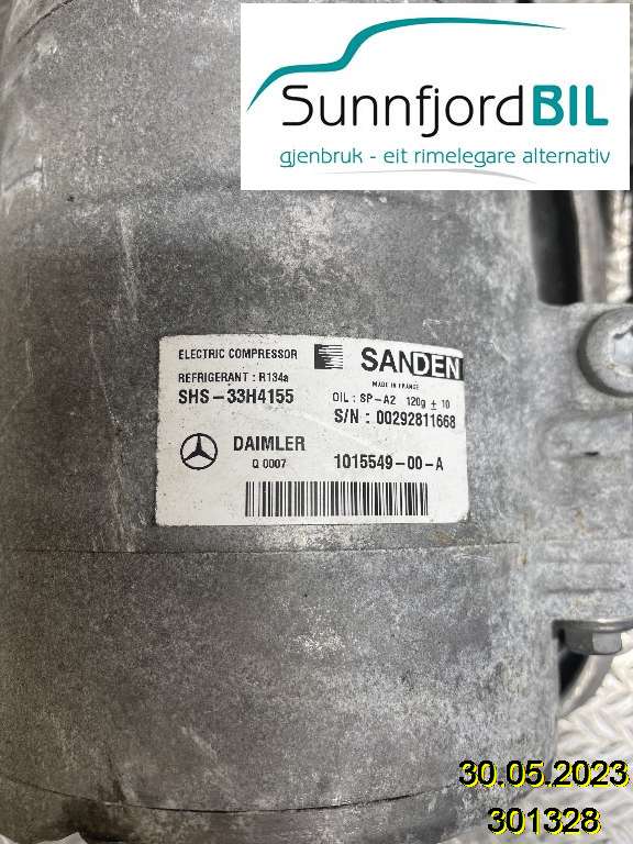 Aircondition kompressor til Mercedes B-Klasse 2011-2018 (W246) (W246) (MERCEDES|A0032305111|A 003 230 51 11|SHS-33H4155)