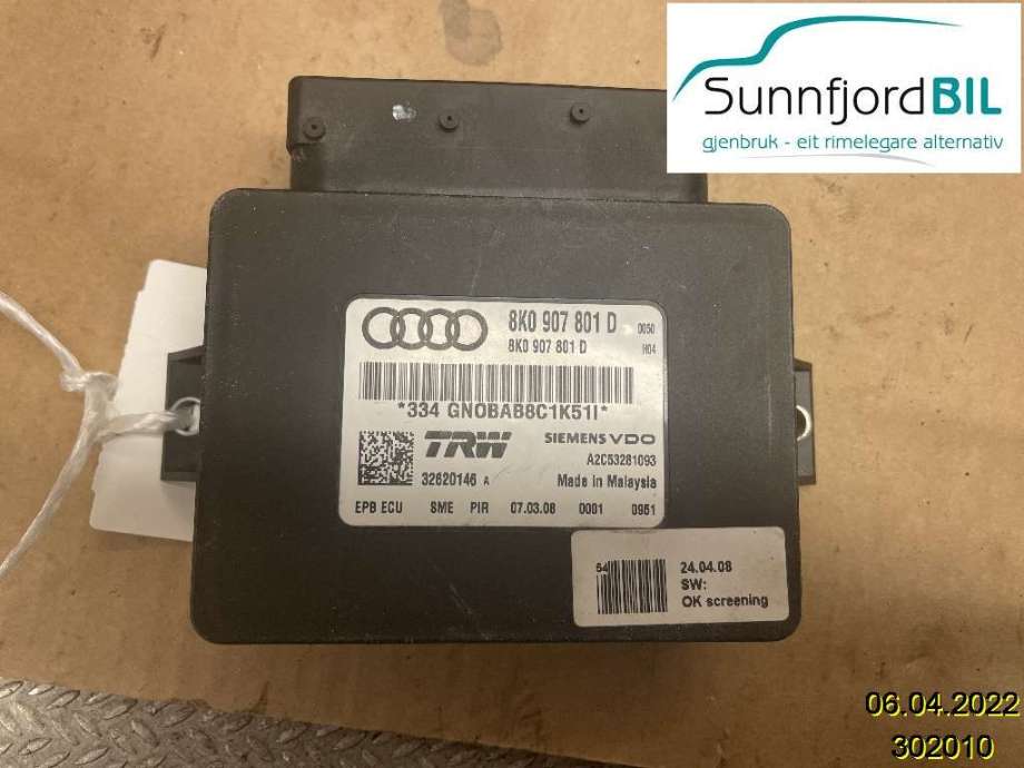 Styreenhet parkering til Audi A4, 2007-2014 (Type IV) (B8) (B8) (AUDI|8K0 919 475 D)