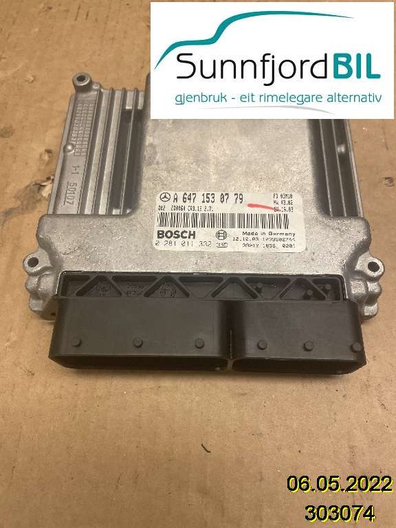 Styreenhet motor til Mercedes E-Klasse 2002-2006 (Fase 1) (W211) (W211) (MERCEDES|A6471530779|A 647 153 20 79|0281011332)