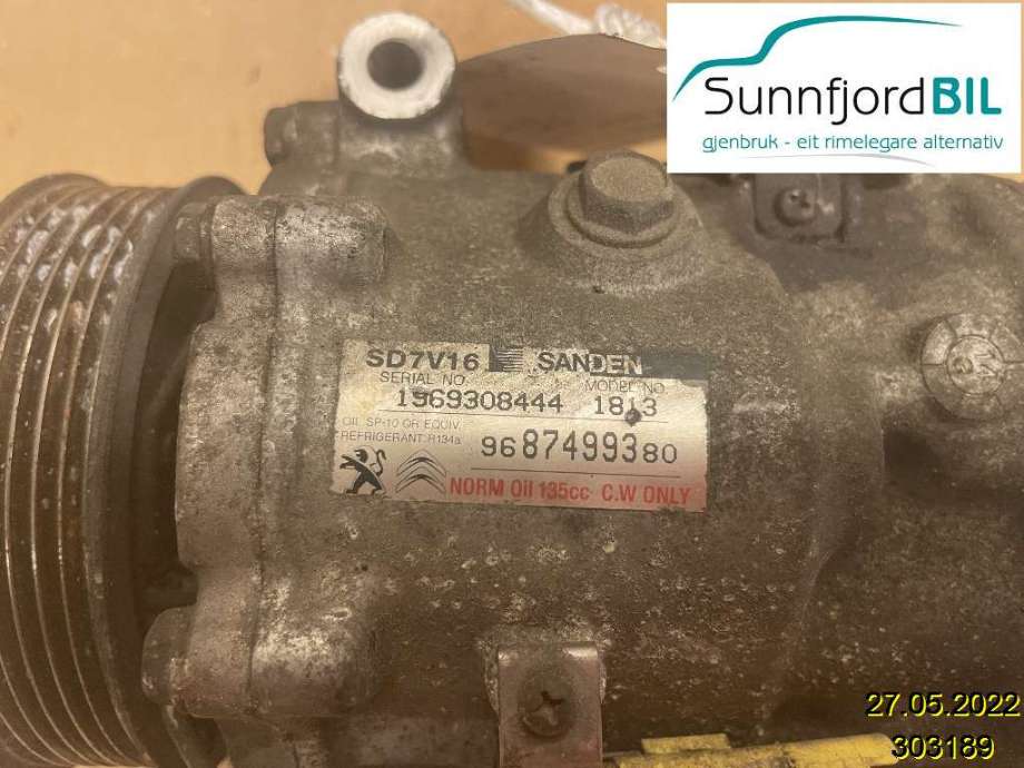 Aircondition kompressor til Peugeot Partner, 2008-2015 (Type II, Fase 1)  (PEUGEOT|968749980)