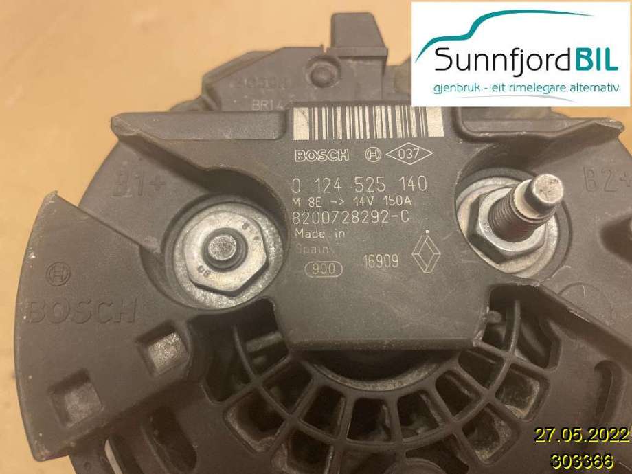 Dynamo til Nissan Qashqai, 2007-2010 (Type I, Fase 1)  (NISSAN|0124525140)