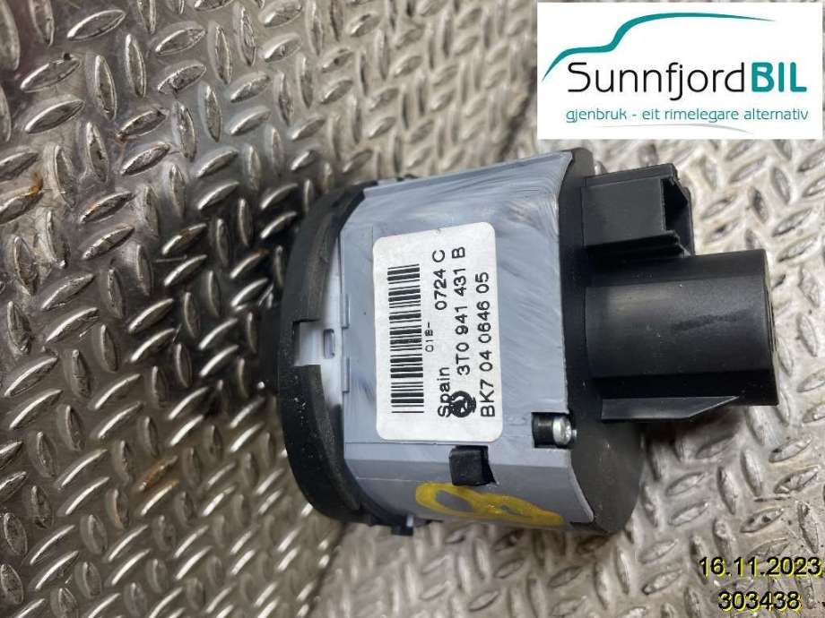 Bryter lys til Škoda Superb 2008-2015 (Type II) (SKODA|3T0941431B|)