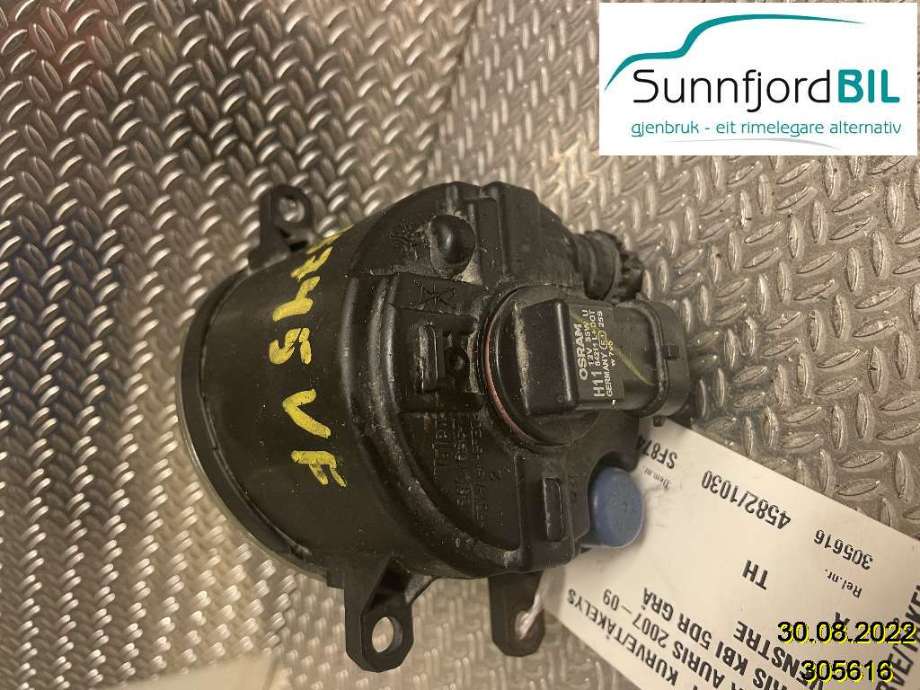 Tåkelykt venstre foran til Toyota Auris 2007-2010 (Type I, Fase 1) (TOYOTA|812200D041||89210657)