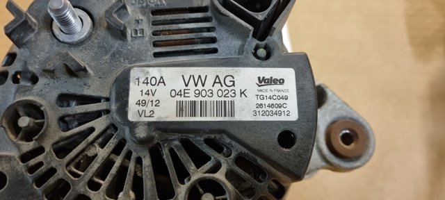 Dynamo til VW Golf VII 2012-2017 (Fase 1)  (VOLKSWAGEN|04E 903 023 KX||04E 903 023 K)