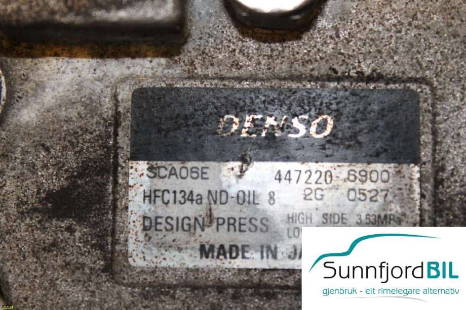Aircondition kompressor til Daihatsu Terios 2000-2006  (DAIHATSU|HFC134A|SCA06E|)
