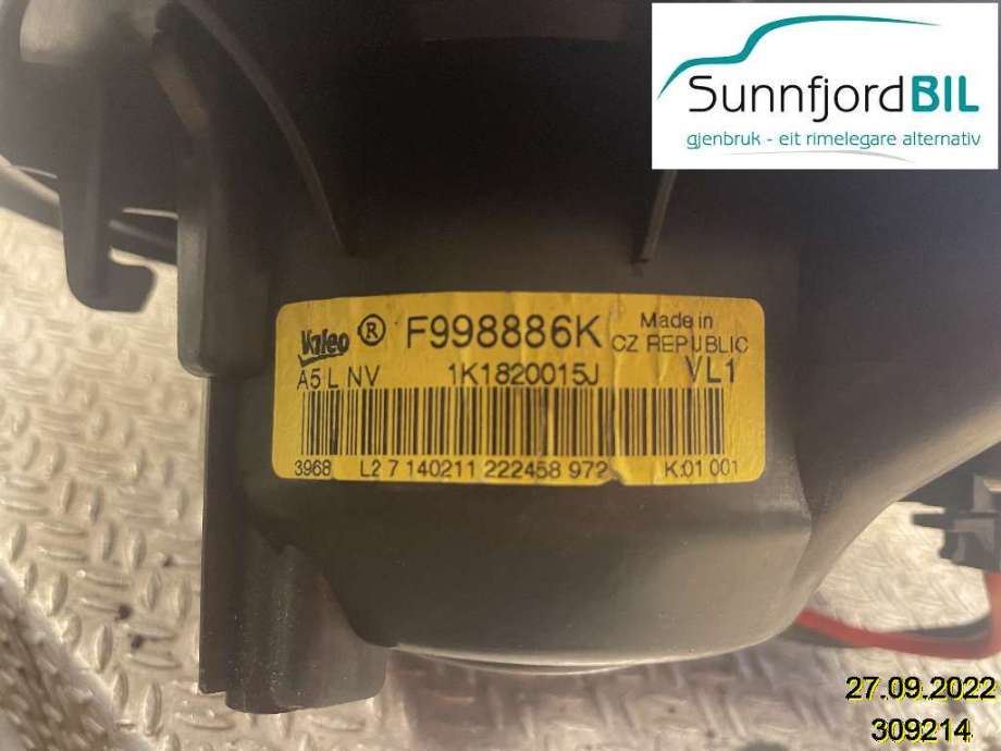 Varmeapparat motor til VW Golf VI, 2008-2012  (VOLKSWAGEN|1K1 820 015 J)