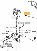 ABS sentral til Nissan Leaf, 2011-2017 (Type I)  (NISSAN|476604NC1A)