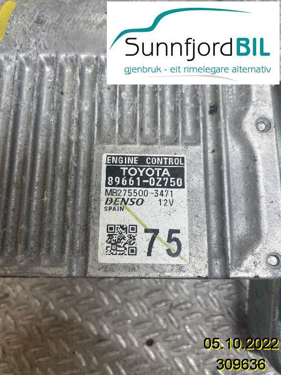 Styreenhet motor til Toyota Auris 2015-2019 (Type II, Fase 2)  (TOYOTA||89661-0Z750)