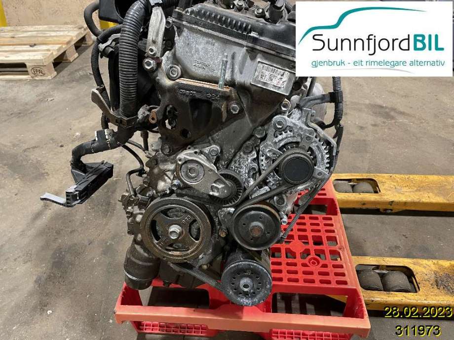 Motor bensin til Toyota Yaris 2009-2011 (Type II, Fase 2)  (TOYOTA|1900047080|1NR-FE|1NR / 821 / 00135996)
