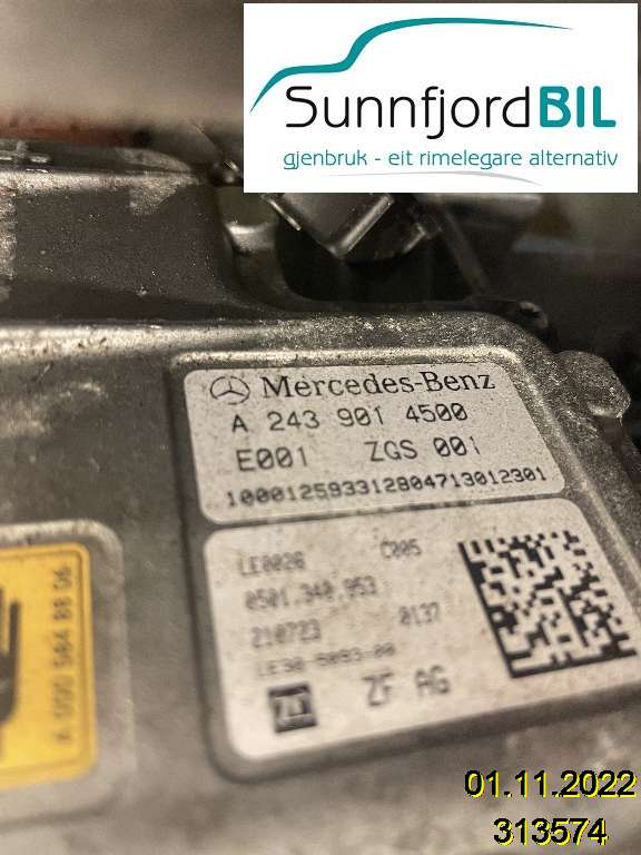 Motor elbil foran til Mercedes EQA 2021-->>  (E780.200|A 243 340 89 02|A2439014500)