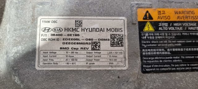 Batterilader (OBC - On Board Charger) til Kia Niro 2016-2021  (KIA|364000E195|)